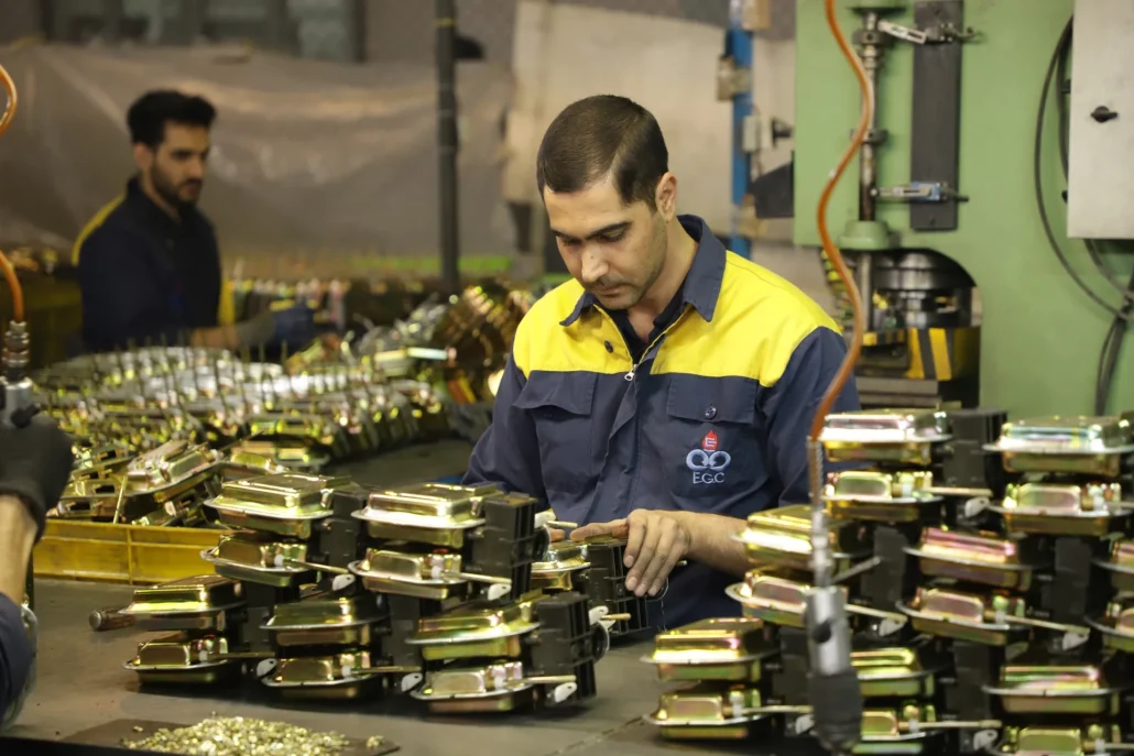 Mechanical gas meter component assembly at Ekbatan Gas Control