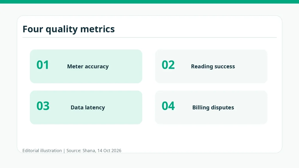 Four technical quality metrics for gas-consumption monitoring